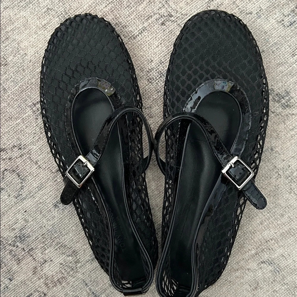 Tony Bianco Mia Black Mesh Flats - Picture 4 of 4